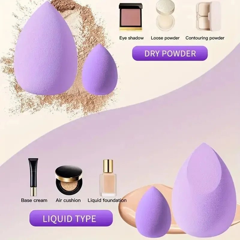 Purple Makeup Puff Collection - Lumera Skin